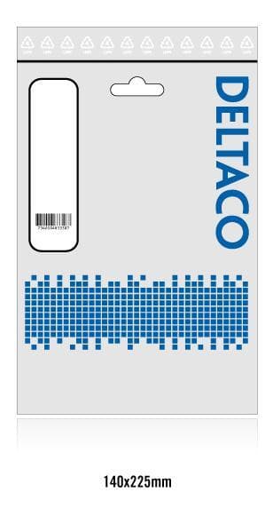 DELTACO USB 3.1 cable, Gen 1, Type C - Type C, 1m, white