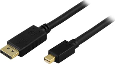 DELTACO DisplayPort til Mini DisplayPort monitorkabel, 20-pin han-han,