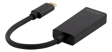DELTACO USB 3.1 to DisplayPort adapter, USB type C - DP female , black