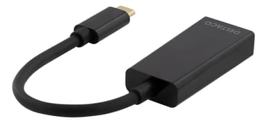 deltaco USB 3.1 to DisplayPort adapter USB type C  DP female  black