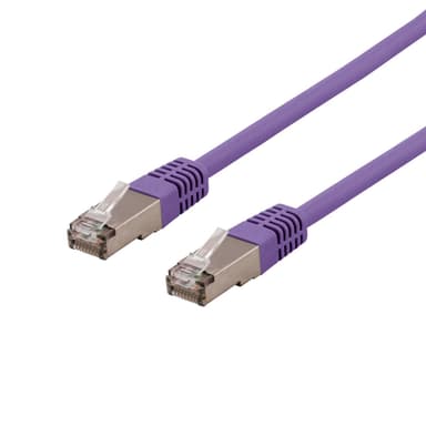 DELTACO S/FTP Cat6 patchkabel, LSZH, 5m, Purple