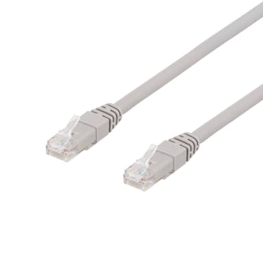DELTACO, U/UTP, Cat6a patchkabel, LSZH, 1m, grå