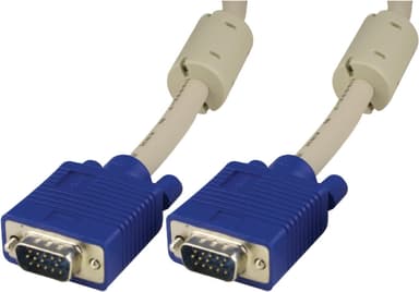 DELTACO Monitorkabel RGB HD15han-han 1m, uden pin 9