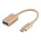 DELTACO PRIME USB -adapter, 3.1 Gen1, Type C ha, Type A ho, 0.15m, guld