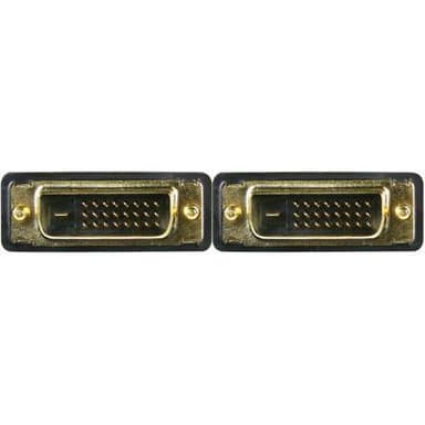 DELTACO, DVI monitorkabel Dual Link, DVI-D han-han, 2m, sort