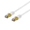 DELTACO S/FTP Cat6a patch cable, delta cert, LSZH, 1m, white