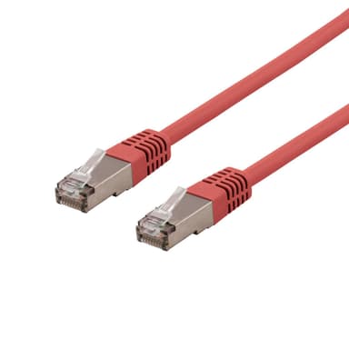 DELTACO S/FTP Cat6 patchkabel, LSZH, 5m, Red
