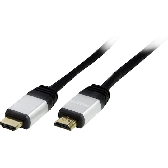 DELTACO HDMI-kabel, HDMI High Speed med Ethernet, 4K, 3m, sort