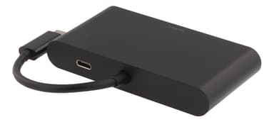 DELTACO USB-C docking station, HDMI, RJ45, 1xUSB A, USB-C PD, black