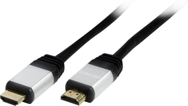 DELTACO HDMI-kabel, HDMI High Speed med Ethernet, 4K, 2m, sort