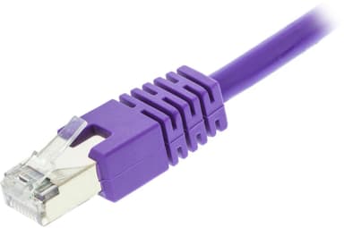DELTACO F/UTP Cat6 patchkabel, LSZH (Low smoke zero halogen), 2m, lill