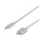 DELTACO PRIME USB 3.1 Gen1 Cable, Type C - Type Micro-B, 1m, silver