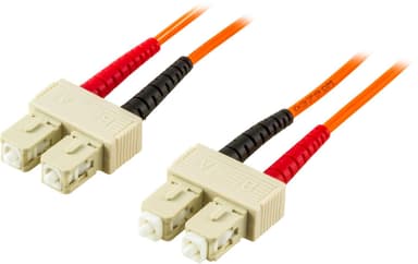 DELTACO fiberkabel, SC - SC, 50/125, OM2, duplex, multimode, 10