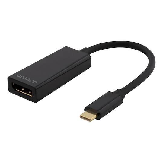 DELTACO USB 3.1 to DisplayPort adapter, USB type C - DP female , black