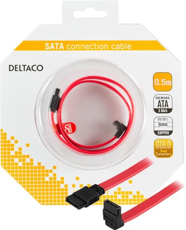 konto mister temperamentet Tranquility DELTACO SATA/SAS-kabel, vinklet(ned)-ret, 0,5m | Elgiganten