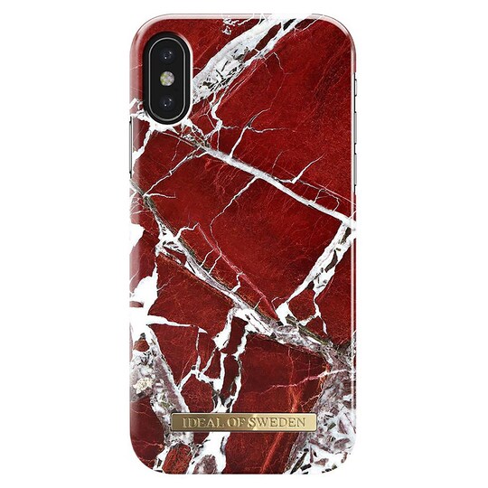 iDeal cover til iPhone X (scarlet red marble)