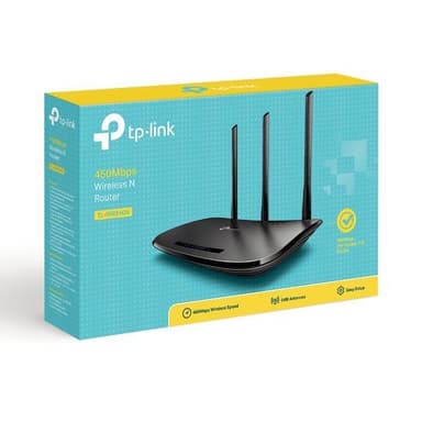 TP-LINK Router TL-WR940N 802.11n, 450 Mbit/s, 10/100 Mbit/s, Ethernet LAN (RJ-45) porte 4, Antennetype 3x Eksterne antenner