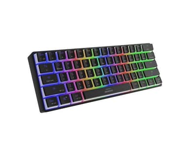 Genesis THOR 660 RGB Gaming-tastatur, RGB LED-lys, US, Sort, Bluetooth, Kablet, Trådløs forbindelse, Gateron Red Switch