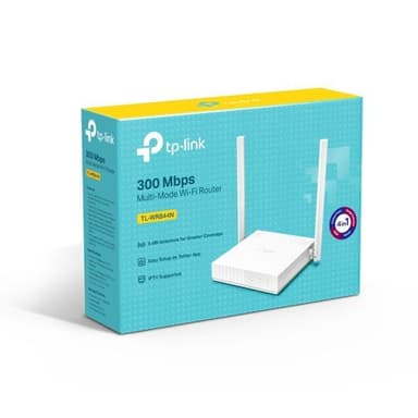 TP-LINK Router TL-WR844N 802.11n, 300 Mbit/s, 10/100 Mbit/s, Ethernet LAN (RJ-45) porte 4, MU-MiMO Ja, Antennetype Ekstern