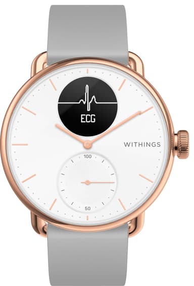 Withings ScanWatch hybrid smartwatch 38 mm (rose gold)