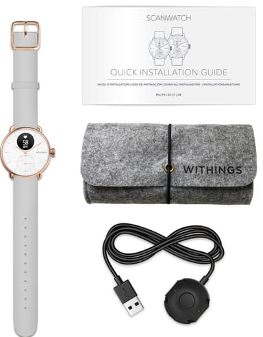 Withings ScanWatch hybrid smartwatch 38 mm (rose gold)