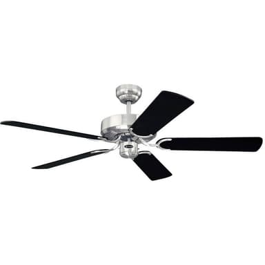 Westinghouse Chrom Cyclone Loftsventilator (Ø) 132 cm Vingefarve: Sort-sølv Chassisfarve: Krom