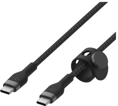 Belkin USB-C til USB-C flettet silikonekabel 3 m (sort)