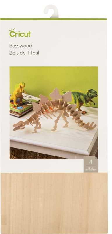 Cricut Basswood træplade 15 x 30 cm (4-pak)