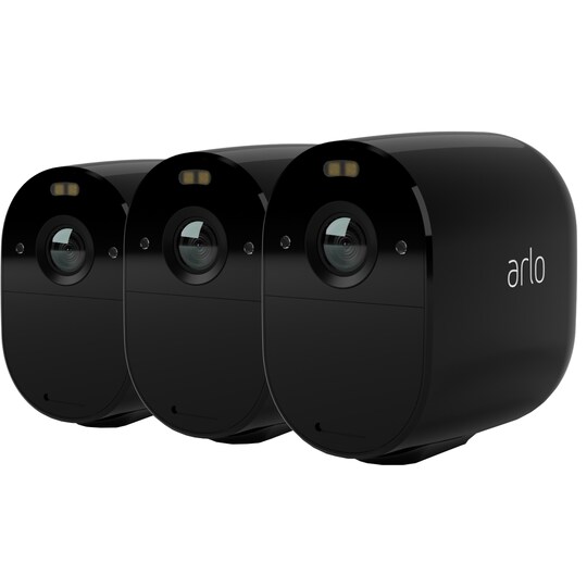 Arlo Essential trådløst FHD smart kamera 3-pak (sort)