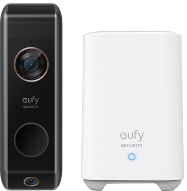 Eufy 2K Dual Cam Video Doorbell +Eufy Security HomeBase 2 port Elgiganten