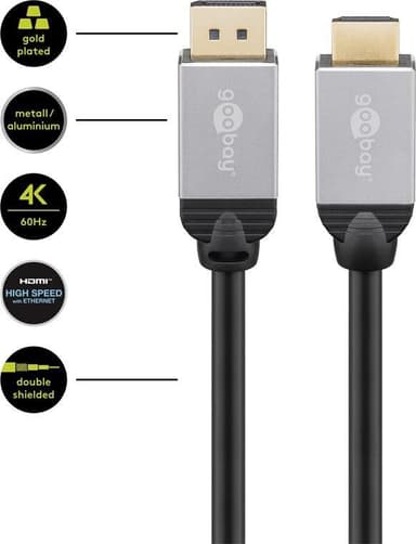 DisplayPort™/Højhastigheds HDMI™ adapterkabel