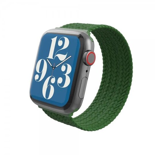 Apple Watch 42/44/45mm Armbånd Braided Watch Band Medium Forest Green