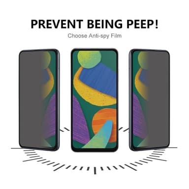 til iPhone 15 Hærdet glas 180-graders anti-spion Privacy 2stk