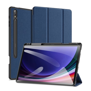 Trifold Stand Folio Case til Samsung Tab S9 Ultra/S8 Ultra Blå Elgiganten