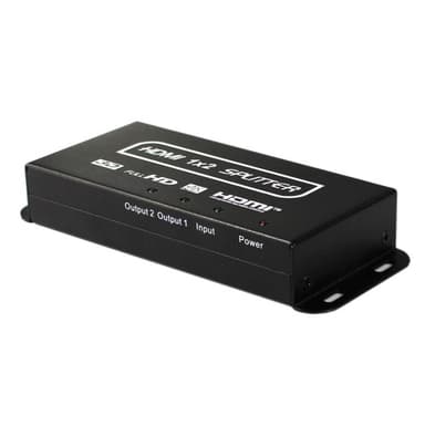 1x2 HDMI splitter stöder 4K / 2K 3D-effekt Sort