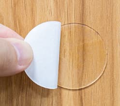 10-delt rundklæbende, sporløst dobbeltsidet nanotape-klistermærke Gennemsigtig 1.5 x 0.08 cm