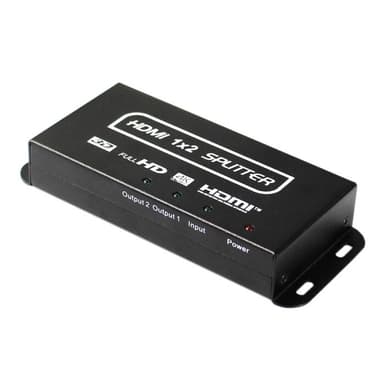 1x2 HDMI splitter stöder 4K / 2K 3D-effekt Sort