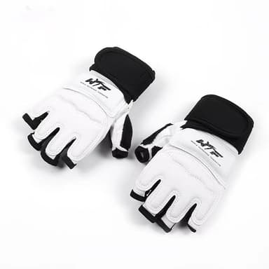 Boksekarate halvfingerhandsker Hvid S