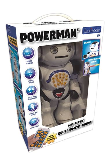 POWERMAN Interaktiv Robot til læring og leg inkl. Fjernbetjening (svensk)