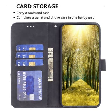 Motorola Moto G14 BINFEN COLOR Præget Flip Cover - Sort