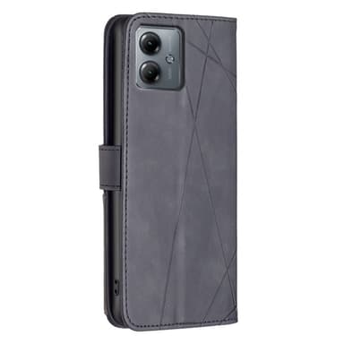 Motorola Moto G14 BINFEN COLOR Præget Flip Cover - Sort