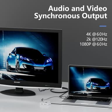 NÖRDIC HDMI til Displayport-adapter 1,5m 4K60Hz 18Gbps