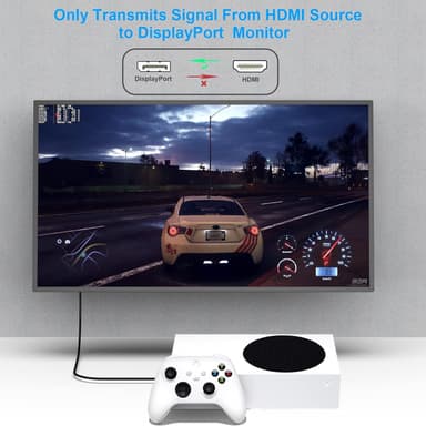 NÖRDIC HDMI til Displayport-adapter 1,5m 4K60Hz 18Gbps