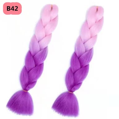 INF Jumbo braid hair extensions twist flette hår Lyserød