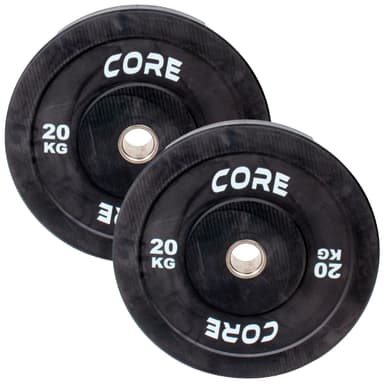 Core Sæt af 2 Bumper plates 5-25 kg - 5 kg