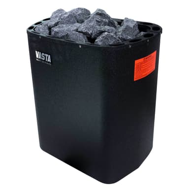 Vasta Elektrisk saunaovn Blaze 8kw, separat styring, 7-12m3, sort