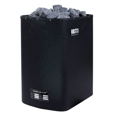 Vasta Elektrisk saunaovn Blaze 8kw, separat styring, 7-12m3, sort