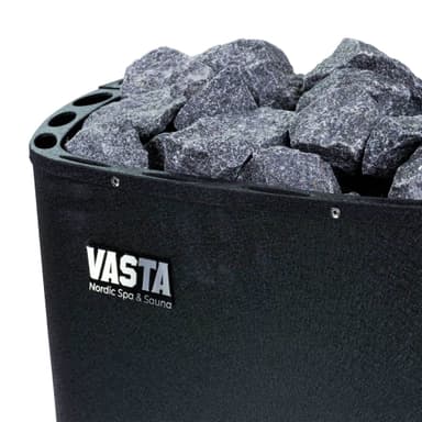 Vasta Elektrisk saunaovn Blaze 8kw, separat styring, 7-12m3, sort