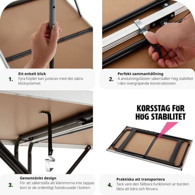 Sæt med 3 klapborde - sort