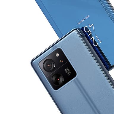 SKALO Xiaomi 13T/13T Pro Clear View Mirror Etui - Blå